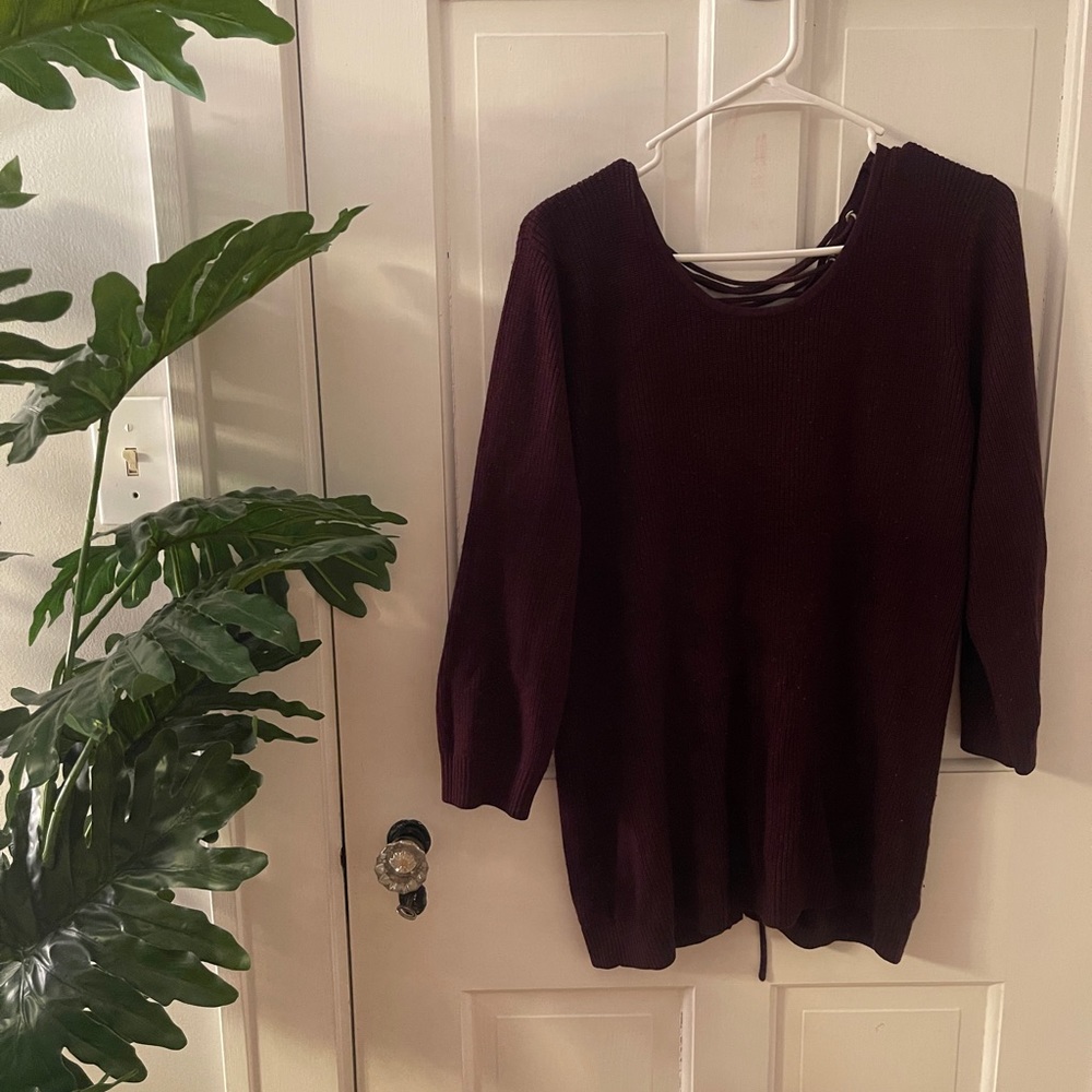 Burgundy Knit Sweater